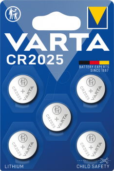 5 x VARTA Lithium CR 2025 3V in Blister