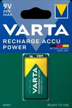 VARTA Akku NiMH E-Block AA HR9V 9V/200mAh 56722 RECHARGE ACCU Power Retail Blister (1-Pack)