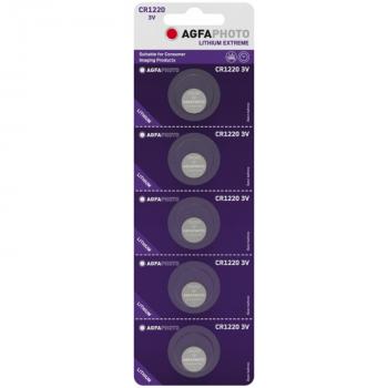 5 x AgfaPhoto Knopfzelle CR 1220 3V Lithium