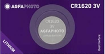 1 x AgfaPhoto Knopfzelle CR 1620 3V Lithium