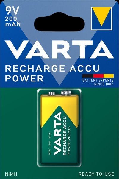 VARTA Akku NiMH E-Block AA HR9V 9V/200mAh 56722 RECHARGE ACCU Power Retail Blister (1-Pack)