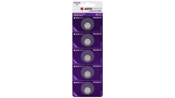 AgfaPhoto Knopfzelle CR 1220 3V 5 St. Lithium