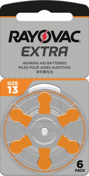 Rayovac EXTRA ADVANCED Typ 13 1,4V, 6 Stück
