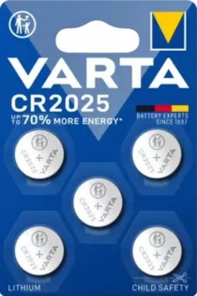 5 x VARTA Lithium CR 2025 3V